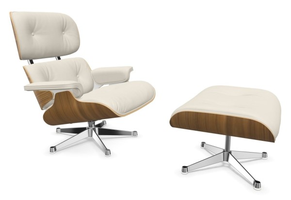Vitra Lounge Chair & Ottoman white