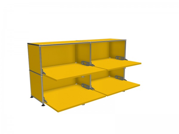 USM Haller Sideboard yellow 4 folding doors