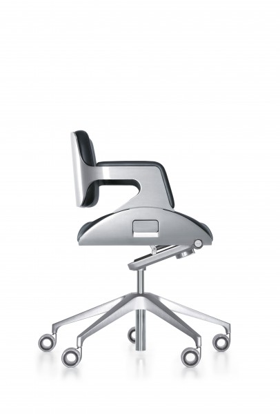 Interstuhl Silver Swivel Chair 162S, short backrest