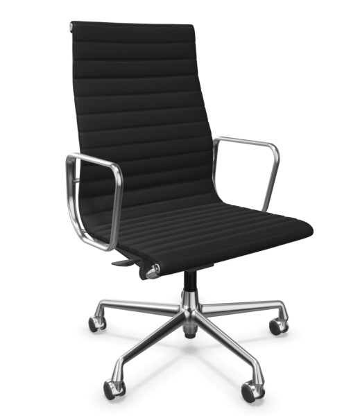 Vitra leather aluminium chair EA 119